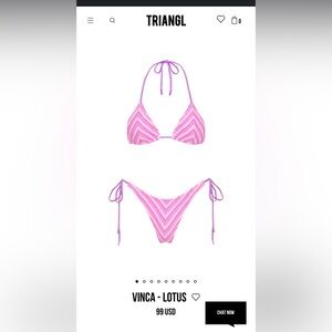 Triangl bikini vinca in lotus🩷💜 size medium